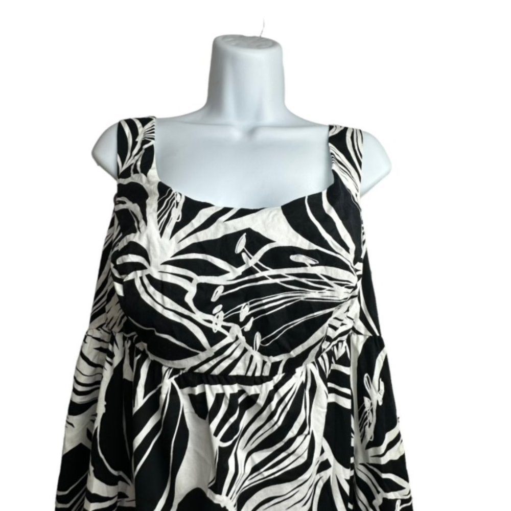 Liz‎ Lange Maternity Black and White Print Dress Small - Picture 3 of 7